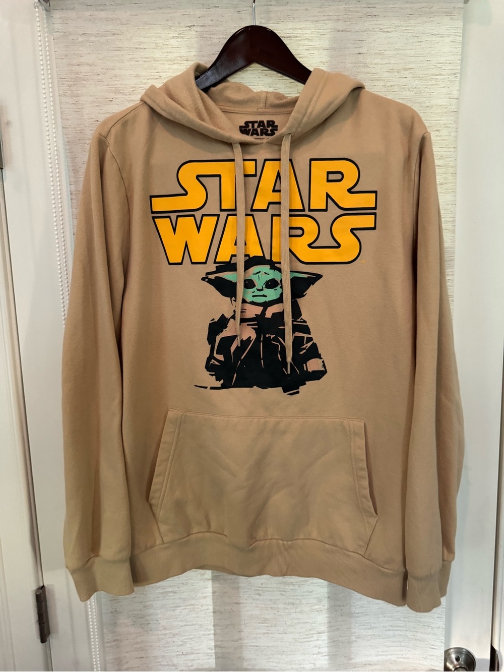 Star Wars Grogu 'The Child' Hoodie Tan Large Hybrid Apparel